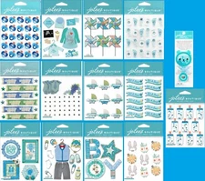 Jolee's BABY BOY Stickers Outfit Frame Pacifier Pregnancy Stroller Bottle Rattle