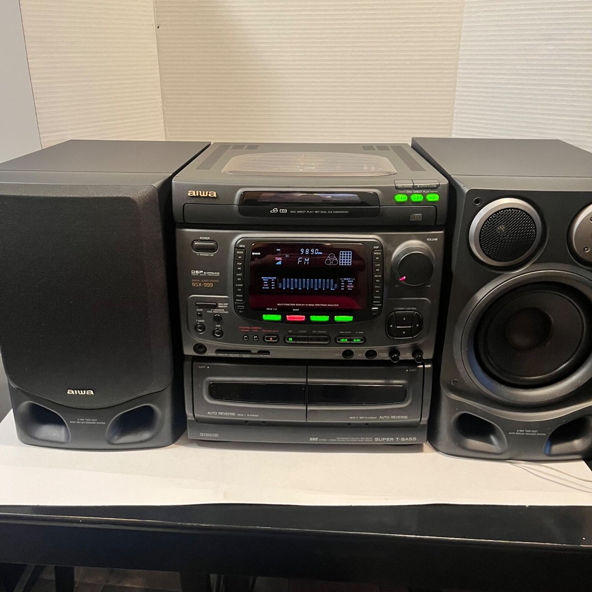 Aiwa NSX-999 stereo Unit plus speakers and remote - read | eBay