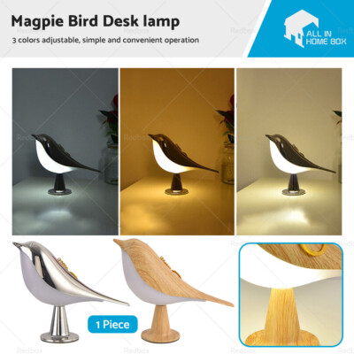 Modern Magpie Bird LED Table Desk Lamp Bedside Touch Reading Night Light