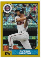 2017 Topps Silver Pack Byron Buxton 21/50 Gold 1987 Refractor #87-BB