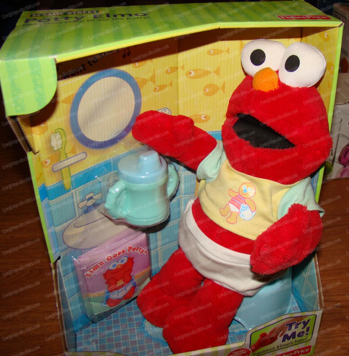 Sesame Street, POTTY ELMO (B9126) 2003 - Talks, Sings - Fisher