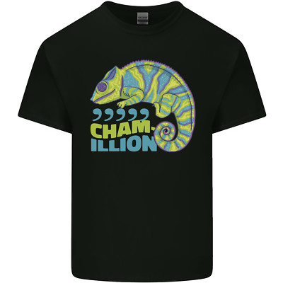 Komma Chamäleon lustiges Herren T-Shirt Eidechse leicht Baumwolle