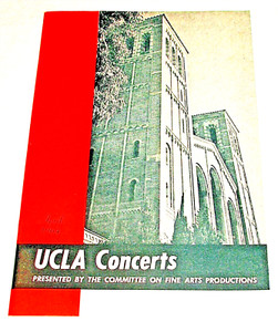 • 1964 UCLA CONCERT SERIES - RARE • Vintage Program •