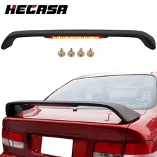 For 96-00 Honda Civic SI 2 Dr 4 Dr Black Trunk Spoiler Wing LED Brake Light Lamp