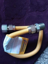 easy flex stainless steal gas appliance connector  24 inch lenth 3/4 MIP 3/4 FIP