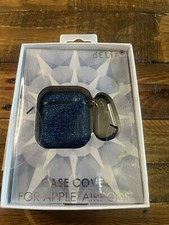 Delias case cover for Apple AirPods anti-shock anti-lost keychain blue glitter