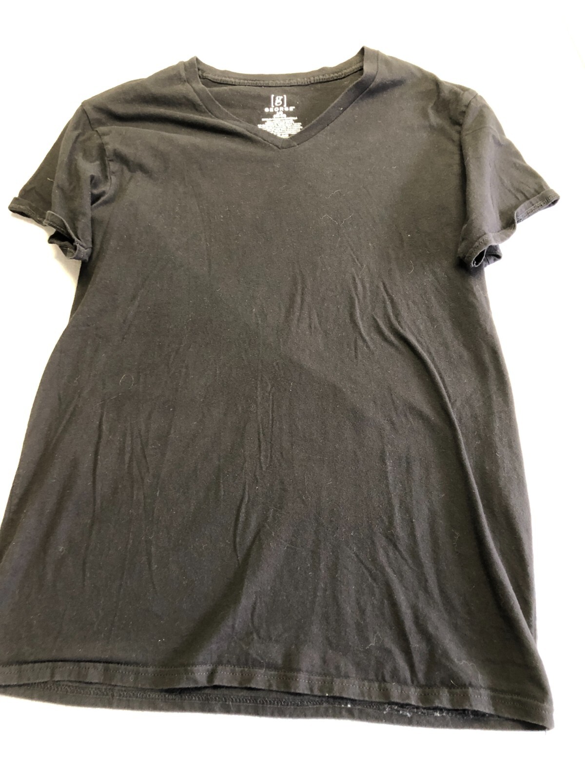 George Shirt Men's Large Solid Black Basic Everyd… - image 1