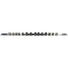 1/2" Drive Socket Rail Storage Holder Organiser with 14 Clips per Rail