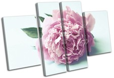 Vintage Flower Retro Botanical Floral MULTI CANVAS WALL ART Picture Print