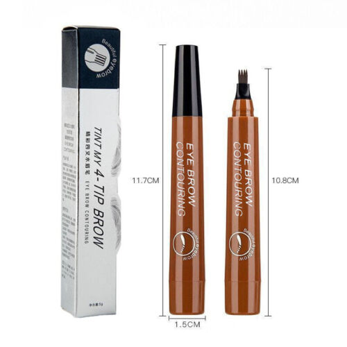 Microblading Eyebrow Pen Waterproof Fork Liquid 4 Tips Long Last Makeup Pencil - Picture 9 of 17