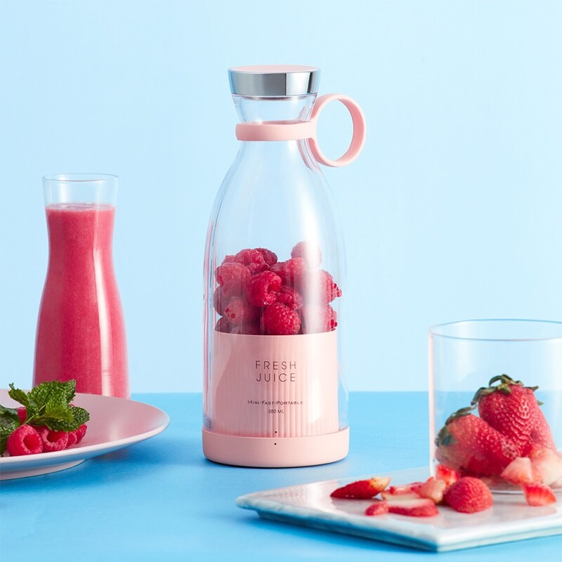 White/Pink Portable Electric Smoothie Blender Healthy Waterp