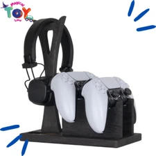 Gamer Gift for Men Teenage Boy Wood Controller Organizer with Headphone Holder