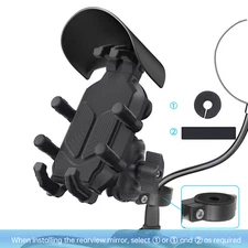 Cell Phone Holder Bracket Stand Sunshade Helmet Mount for Motorcycle/Tricycle