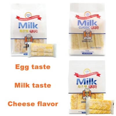 Milk Classic Rice Cracker Non-fried Soft Snack Cheese Egg Milk Ver Korean 240g