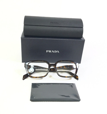 Prada Eyeglasses Frames VPR 14Z 2AU-1O1 Tortoise Square Full Rim 52-18-145