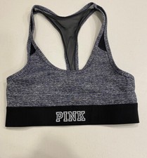 PINK Victoria's Secret Gray Marl X-SMALL Ultimate Gym Racerback Sport Bra VS