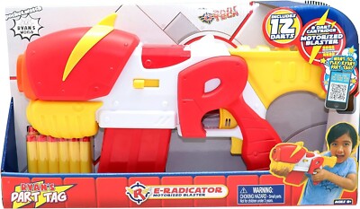 Dart Tech Ryan's World Dart Gun E-Radicator Motorized Blaster Includes 12-Darts