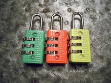 Lot of 7 - Prestolock 3/4" Combination Padlock Suitcase Luggage Security Lock 