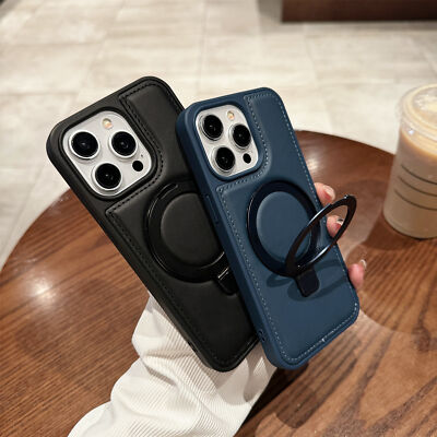 #ad For iPhone 15 16 Pro Max 14 13 PCTPU Case Adjustable Magnetic Stand Shockproof $12.81
