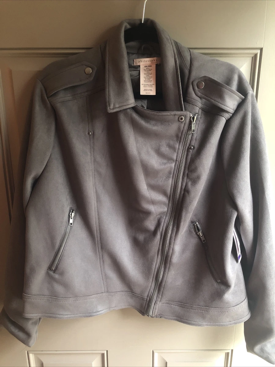 Philosophy suede shop moto jacket
