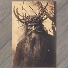 POSTCARD Krampus Evil Horns Christmas Weird Festive Scary Unusual Creepy XMAS