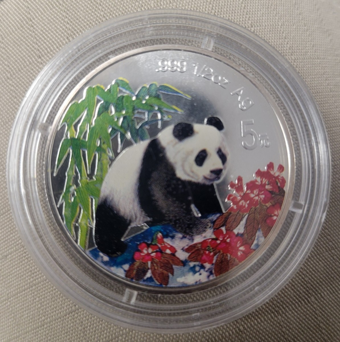 1997 CHINA 1/2 OZ SILVER PANDA 5 YUAN PROOF COLORIZED | eBay
