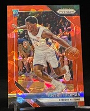 2018-19 Panini Prizm Red Ice #122 Rookie Khyri Thomas Detroit Pistons
