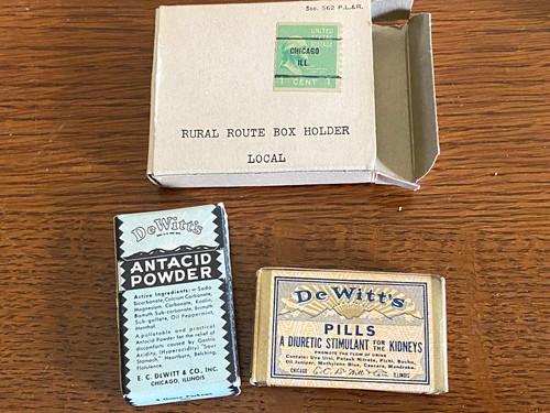 E. C. De Witts Pills Salesman Mail Sample In Original Mailer - Picture 3 of 7