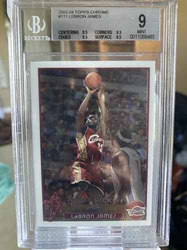 2003-04 Topps Chrome LeBron James (RC) HOF - Beckett Mint 9 - #111