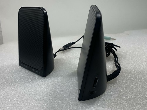 HP 735608-001 Thin USB Business (BFR-PVC) Powered Left Right Speakers OP-130001 - Photo 3/4