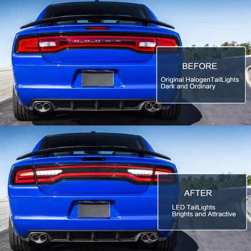 VLAND LED Tail lights Fit 2011-2014 Dodge Charger DRL Sequential & Animation L+R - Bild 7 von 9
