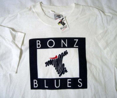 Bonz   Bonzo Blues - Made In New Zealand - White - L Large T Shirt New NWT