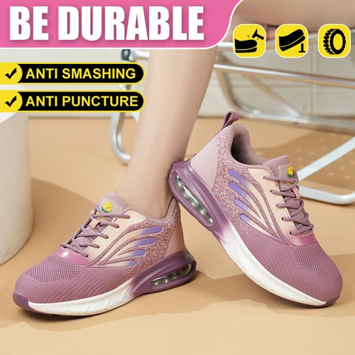 Damen Stahlkappe Sicherheitsschuhe Leichte Schutzschuhe S3 Sneaker Arbeitsschuhe - Bild 27 von 33