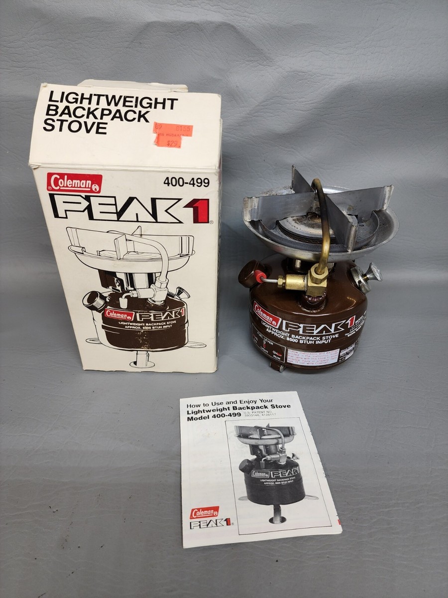 Coleman Peak 1 Stove Model 400-499 Lightweight Backpack Stove w 