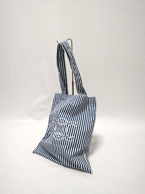 CELINE ストライプエコバッグ ネイビー/ホワイト　L 美品✩2025年 CELINE Tote Bag Novelty Eco Bag Size L New Navy white
