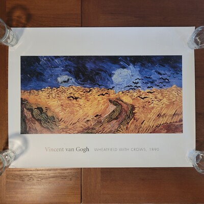 Wheatfield with Crows Poster Vincent van Gogh 31.5'' Vintage Sherwood Fine Art