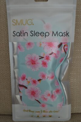 Versiegelte SMUG Satin Schlafmaske Kirschblüte UVP 12£