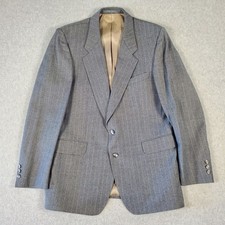 Christian Dior Monsieur Gray Pinstripe Wool Blazer Suit Jacket 40R 2 Button Coat
