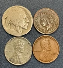 Collectors Lot - 1881 Indian Head, Steel Cent, Buffalo Nickel, 1926 Wheat-Cent