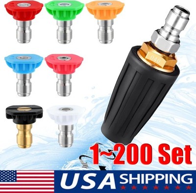 4.0GPM High Pressure Washer Rotating Turbo Nozzle Spray Tip 4000PSI 1/4'' Quick