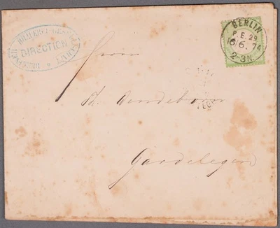 MayfairStamps Germany 1874 Berlin to Gandelegen Cover cca_23711 - Image 1 of 2