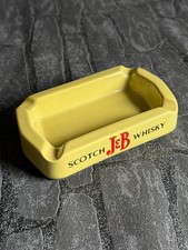 J&B Scotch Whisky Werbe-Aschenbecher WADE Ascher Werbung rechteckig grün gross