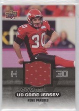 2014 Upper Deck CFL UD Game Jersey Rene Paredes #GJ-RP i9i