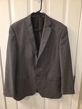 Calvin Klein Blazer Mens 40S Gray 100 Wool Extreme Slim Fit Suit Jacket S173