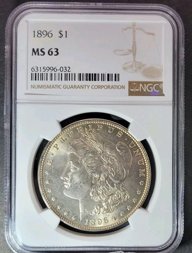 1896 Morgan Silver Dollar NGC Certified MS-63 Brilliant Uncirculated Best Offer
