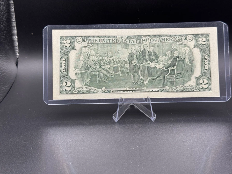 💵 1995 $2 Federal Reserve Note F07696793B • Crisp Vintage Jefferson 💎 - Image 2 of 2