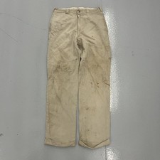 Vintage 50s Beige Corduroy Cotton Workwear Chinos 28x28 1950s True Vintage