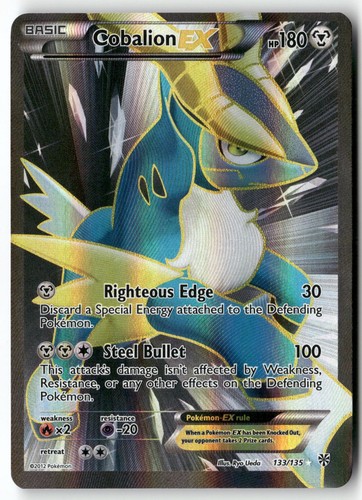 COBALION EX 133/135 ULTRA RARE PLASMA STORM POKEMON HOLO LP