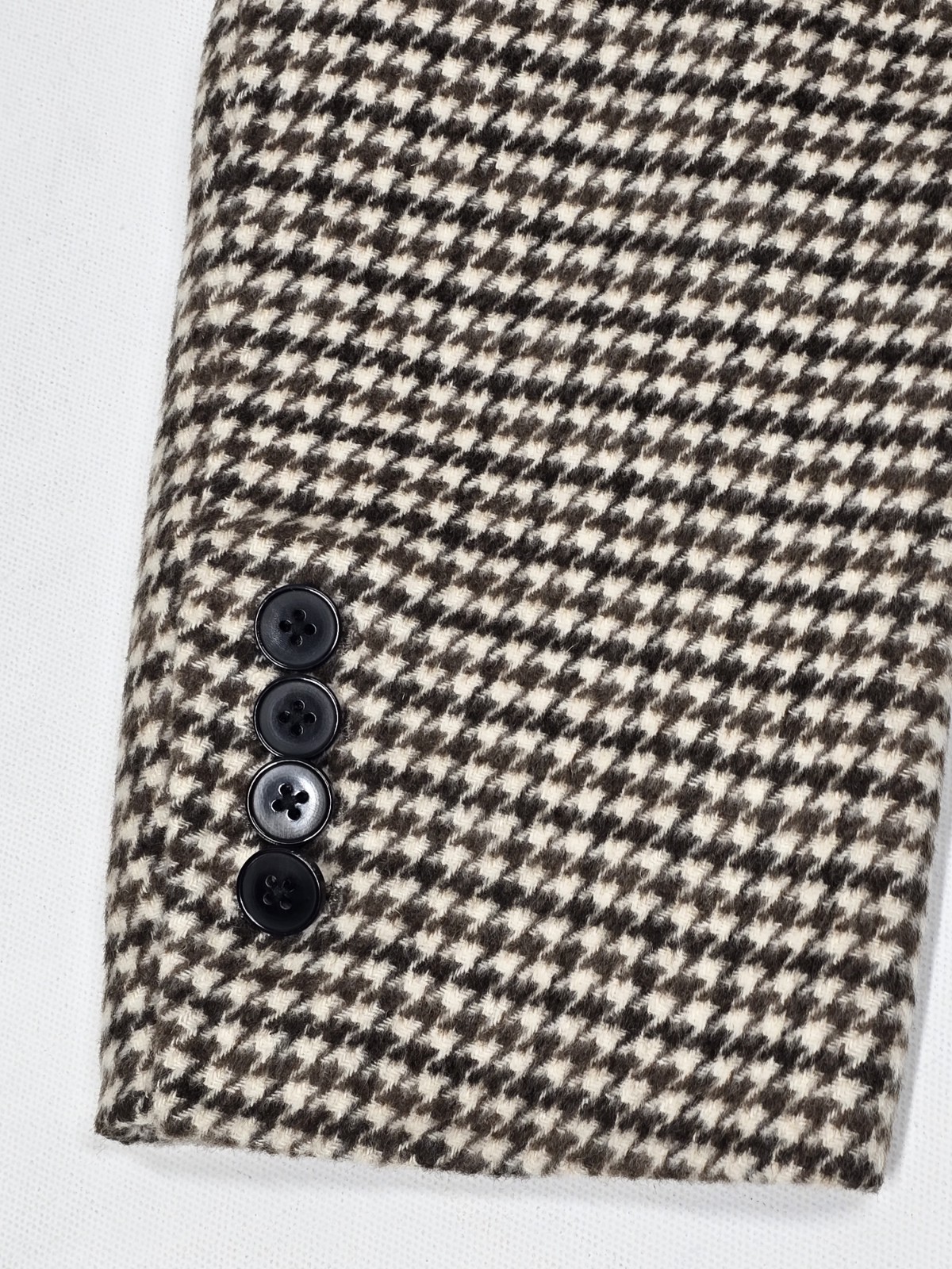 NWT Reiss Flutter Notch Wool Blazer Men's 40R Brown Houndstooth Surgeons Cuffs image 6