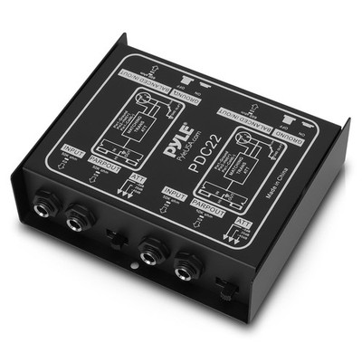PYLE-PRO Premium Direct Injection Audio Box - Passive DI Unit Hum Black 